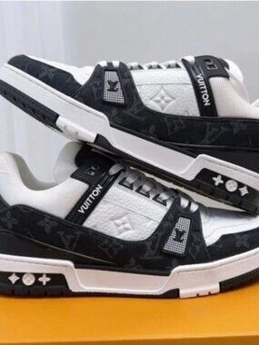 Louis Vuitton Black and White Sneakers